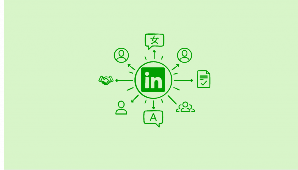 translation agency owner successfully implementing LinkedIn content strategy to attract direct clients on a laptop