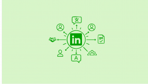 translation agency owner successfully implementing LinkedIn content strategy to attract direct clients on a laptop