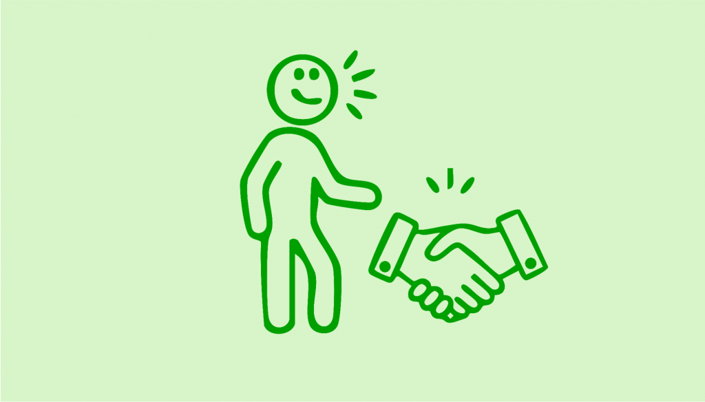 translation agency owner reviewing retainer contract and recurring client relationships on computer with satisfied expression