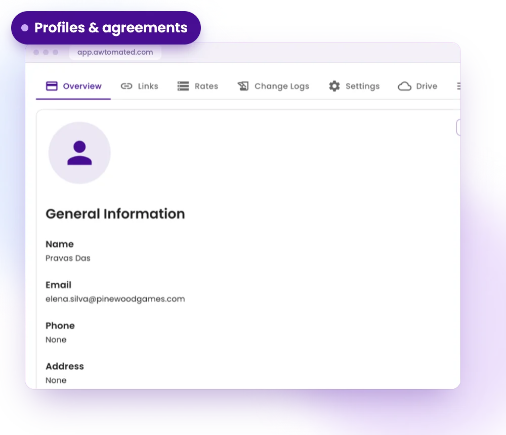 Awtomated screen: Easy Onboarding & NDA Management