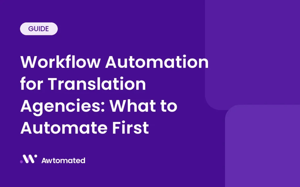 Translation guide cover: workflow automation for translation agencies